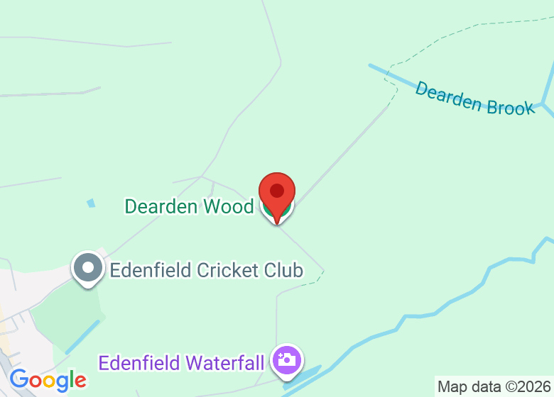 Map showing location of Dearden Wood