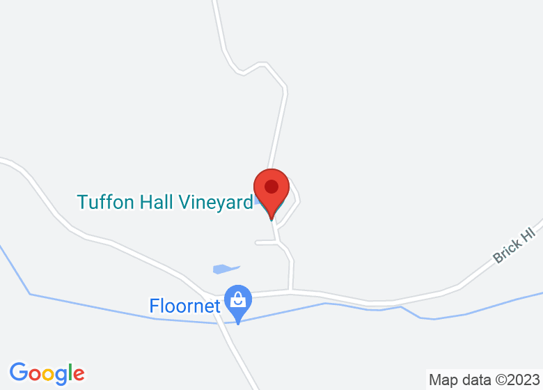 Map showing location of Tuffon Hall Vineyard