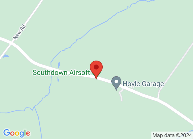 Map showing location of Southdown Airsoft