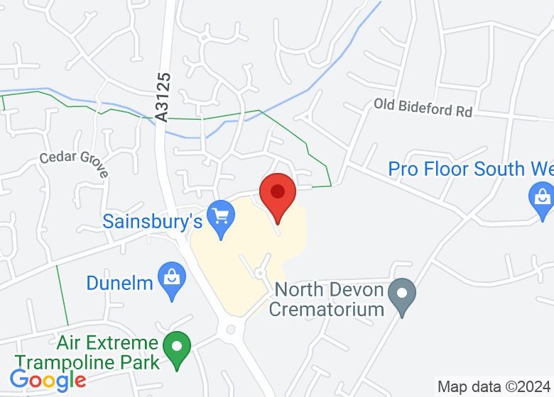 Map showing location of Roundswell Community Centre