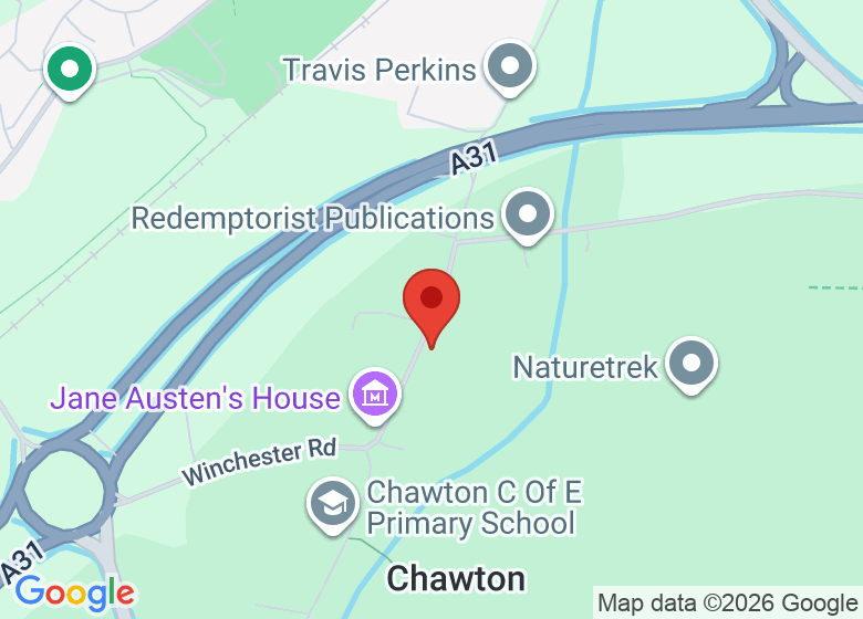 Map showing location of Chawton Village Hall