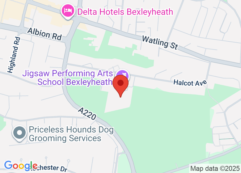 Map showing location of St Columba's Catholic Boys' School