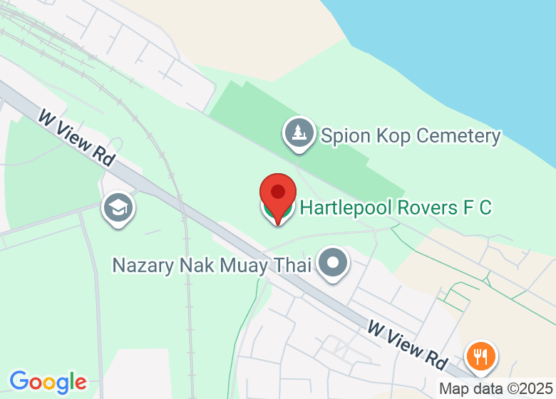 Map showing location of Hartlepool Rovers F C