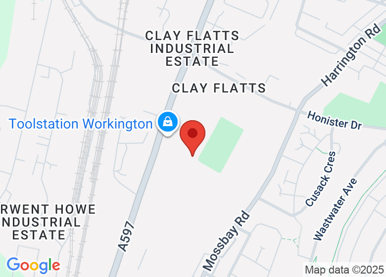 Map showing location of Workington RFC