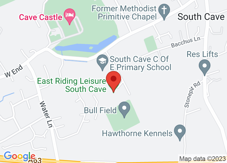 Map showing location of East Riding Leisure South Cave