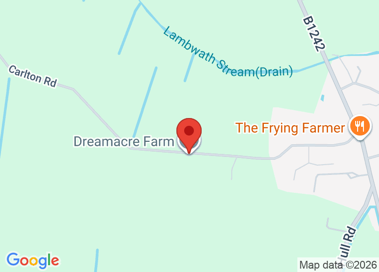 Map showing location of Dreamacre Farm