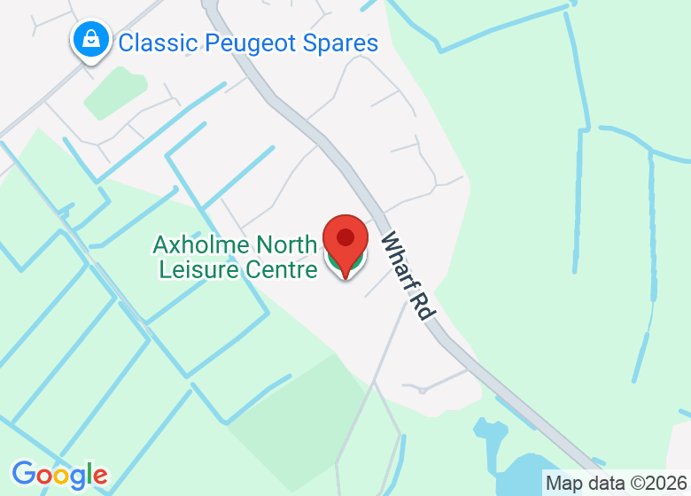 Map showing location of Axholme North Leisure Centre