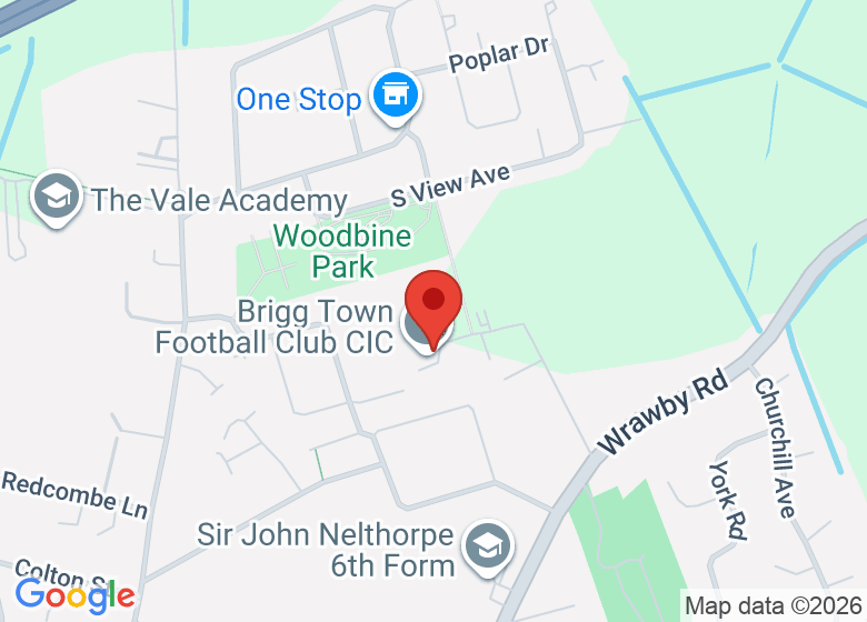 Map showing location of Brigg Recreation Ground