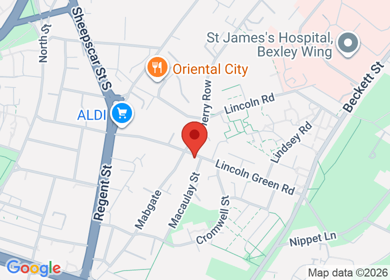 Map showing location of The Dance Studio Leeds