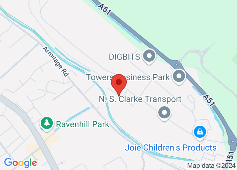 Map showing location of Unit 20Lea Hall Enterprise Park