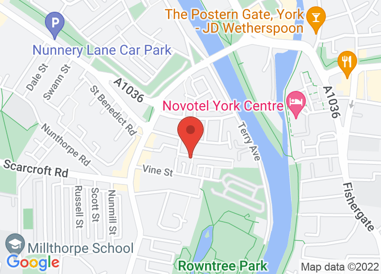 Map showing location of Clementhorpe Community Centre