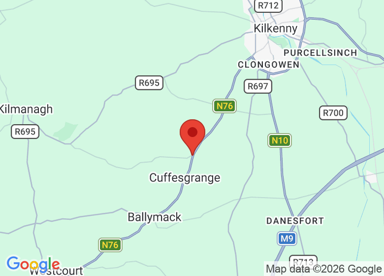 Map showing location of Grove, Cuffesgrange, County Kilkenny