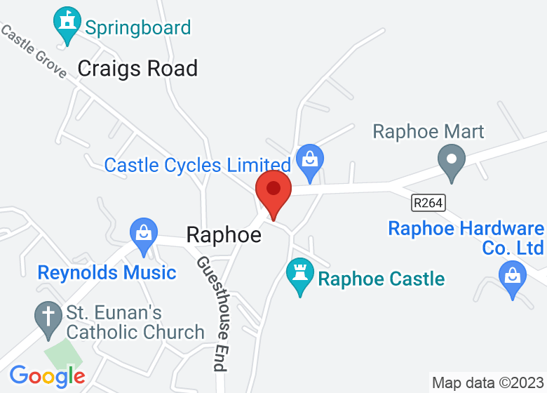 Map showing location of Raphoe Family Resource Centre