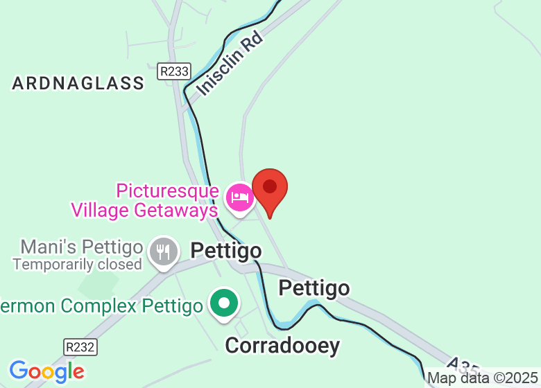 Map showing location of Pettigo Methodist Hall