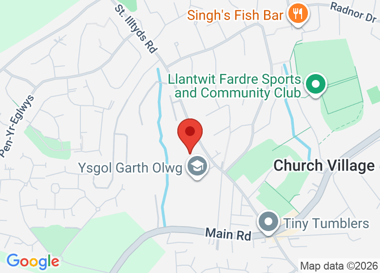 Map showing location of Yr Olwg 