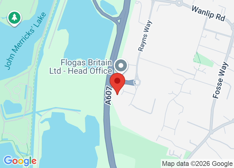 Map showing location of Lamborghini Leicester