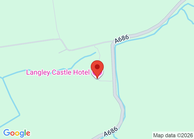 Map showing location of Langley Castle Hotel