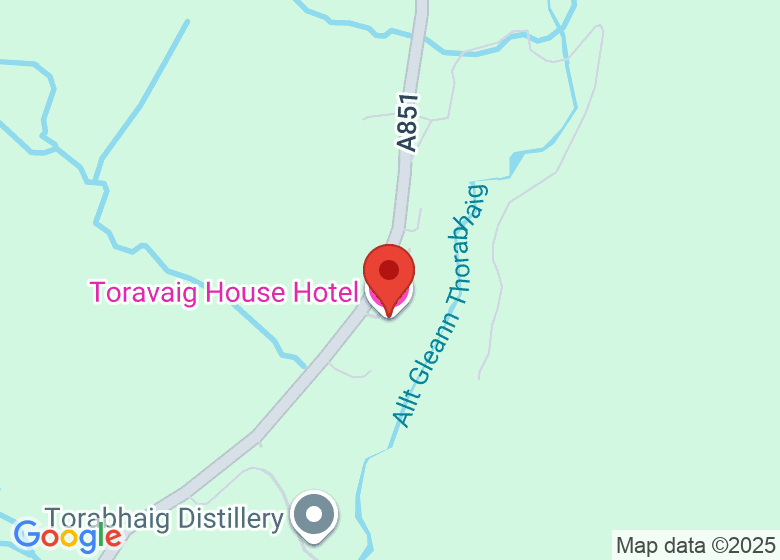 Map showing location of toravaig house hotel