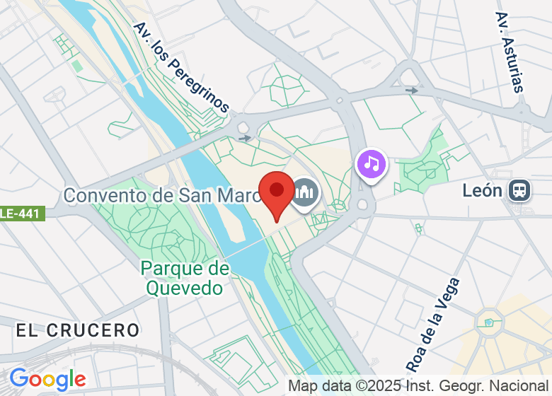 Map showing location of Parador de León