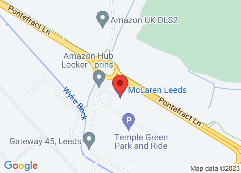 Map showing location of McLaren Leeds
