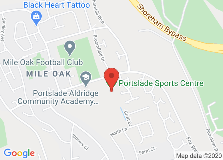 Map showing location of Portslade Sports Centre