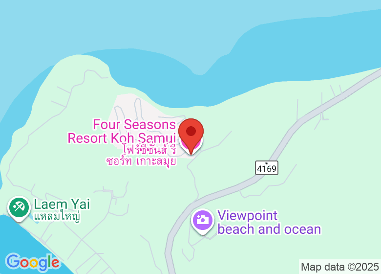 Map showing location of Four Seasons Resort Koh Samui
