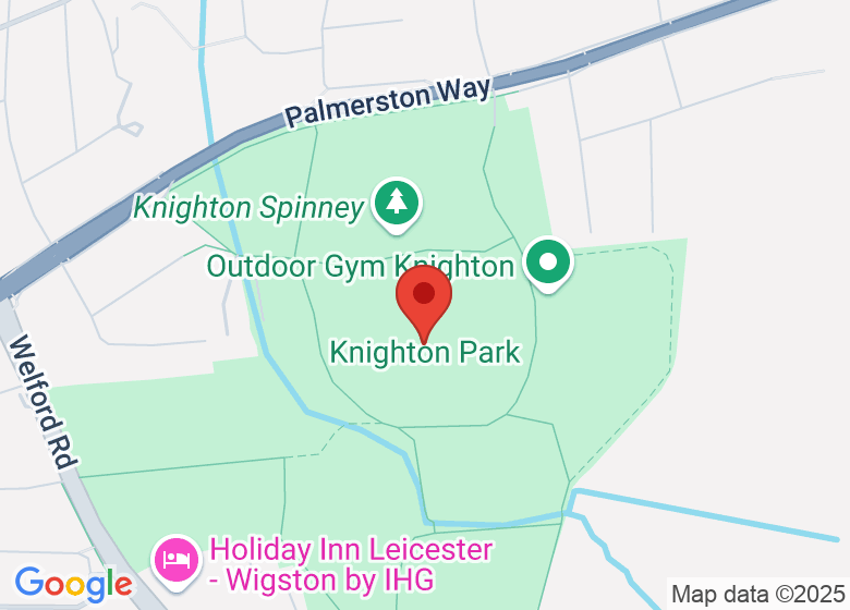 Map showing location of Knighton Park