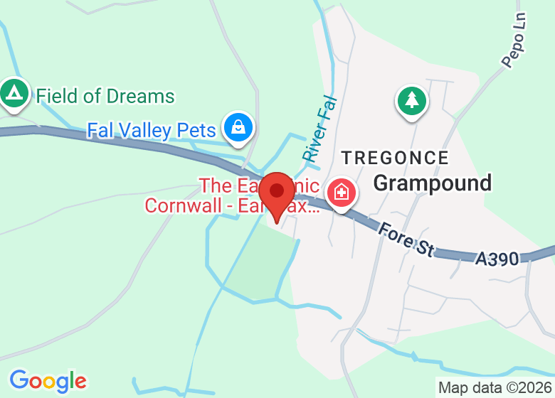 Map showing location of Grampound Village Hall