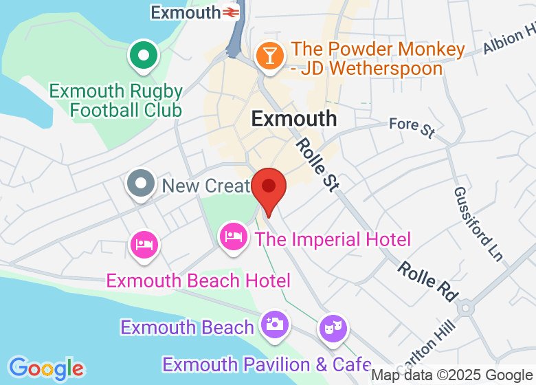Map showing location of Manor Hotel