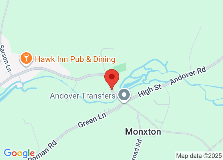 Map showing location of Monxton and Amport Village Hall
