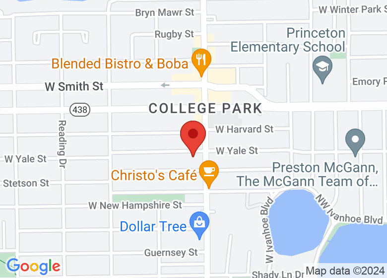 Map showing location of Church on the Drive