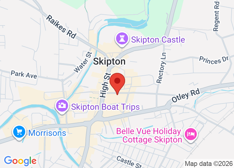 Map showing location of Holistic House Skipton