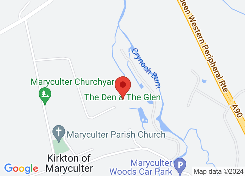 Map showing location of The Den & The Glen