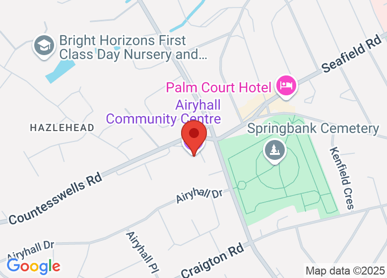 Map showing location of Airyhall Community Centre