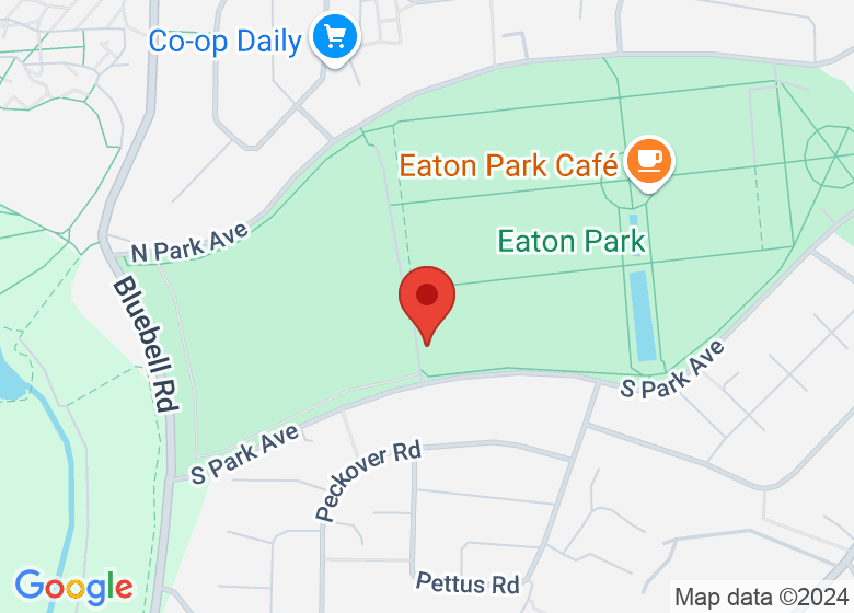 Map showing location of Eaton Park Community Centre