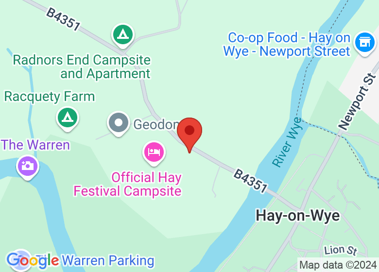 Map showing location of Larchwood Studio