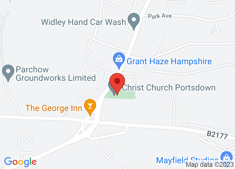 Map showing location of Christ Church Portsdown