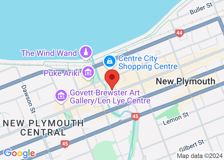 Map showing location of Academy of Dance Taranaki