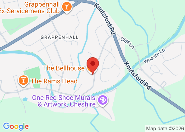 Map showing location of Grappenhall Youth & Community Centre
