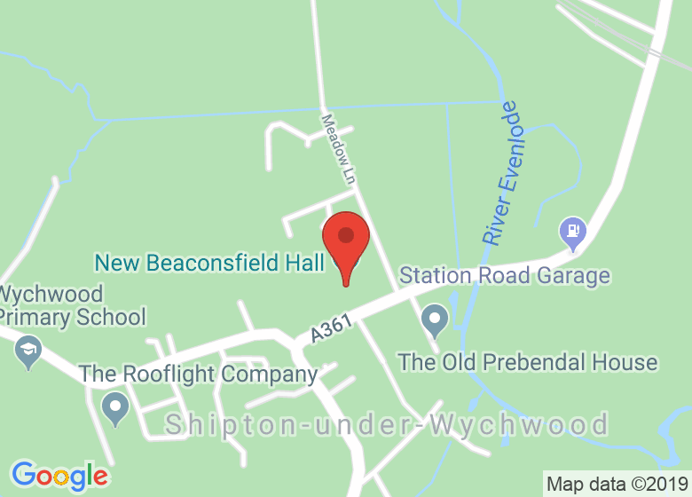 Map showing location of New Beaconsfield Hall