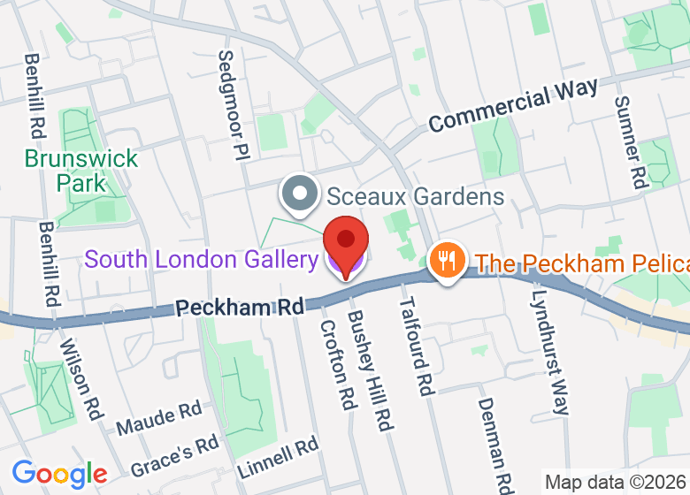 Map showing location of South London Gallery