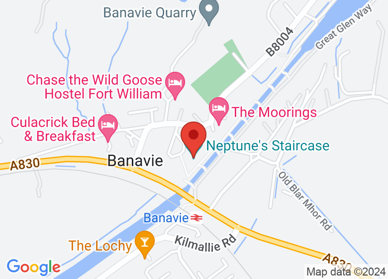 Map showing location of Neptune's Staircase