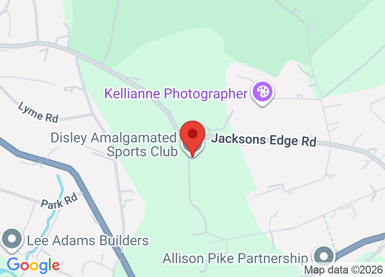 Map showing location of Disley Amalgamated Sports Club