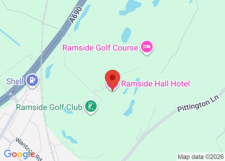 Map showing location of Ramside Hall Hotel