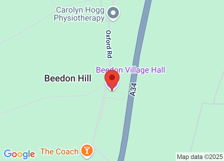 Map showing location of Beedon Village Hall