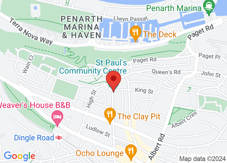 Map showing location of St Paul's Community Centre