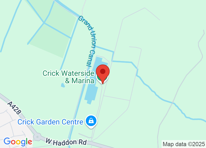 Map showing location of Crick Waterside & Marina