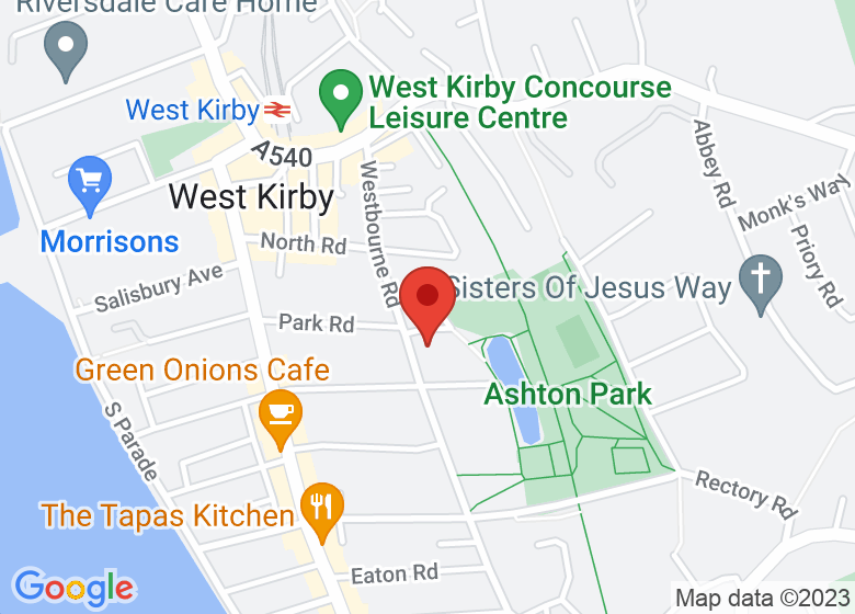 Map showing location of Westbourne Hall Community Trust