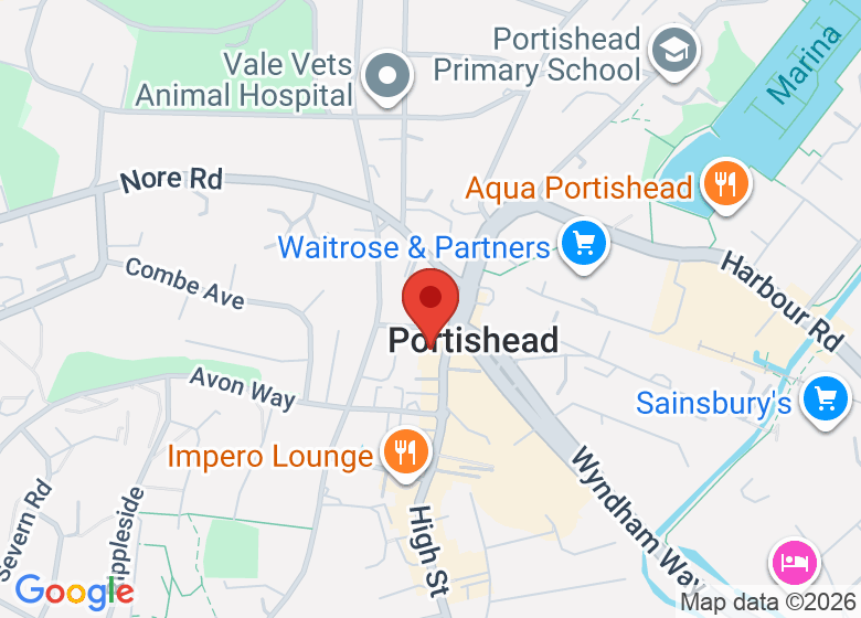 Map showing location of Portishead Methodist Church