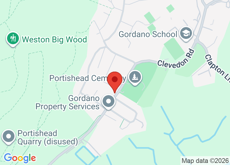 Map showing location of North Weston Village Hall